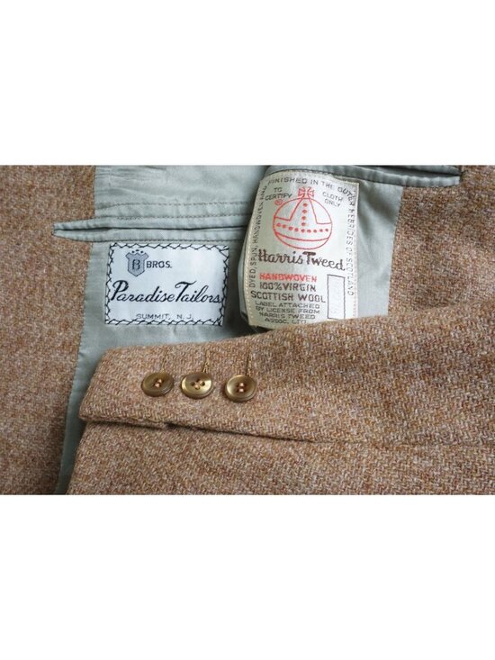 Harris Tweed Other - Harris Tweed 1975 Custom Brown Woven Sport Coat Jacket Sz 38R